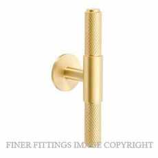 ZANDA 10697.SB ZURICH KNURLED CABINET T BAR SATIN BRASS