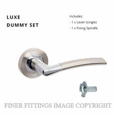 ZANDA LUXE LEVER ON ROSE HANDLES BRUSHED NICKEL CHROME PLATE
