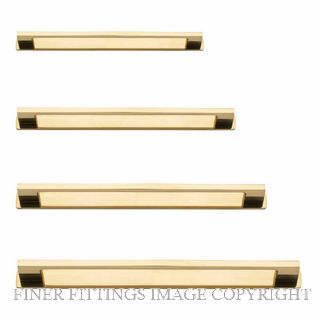 IVER 0514B CALI CABINET HANDLE & PLATE 130MM POLISHED BRASS