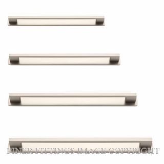 IVER 0550B CALI CABINET HANDLE & PLATE 130MM SATIN NICKEL