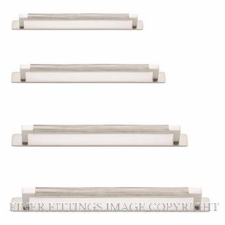 IVER 22115B BRUNSWICK CABINET PULL WITH PLATE SATIN NICKEL