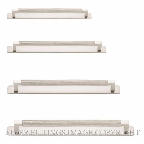 IVER 22115B-22145B BRUNSWICK CABINET HANDLE & PLATE SATIN NICKEL