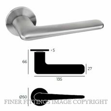 JNF IN.00.182.RF05N FLOW LEVER HANDLE 5MM ROSE SATIN STAINLESS 304