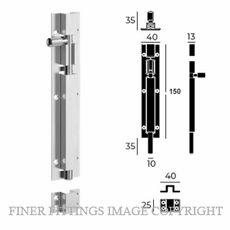 JNF IN.17.611.150 BARREL BOLT 150MM SATIN STAINLESS 304