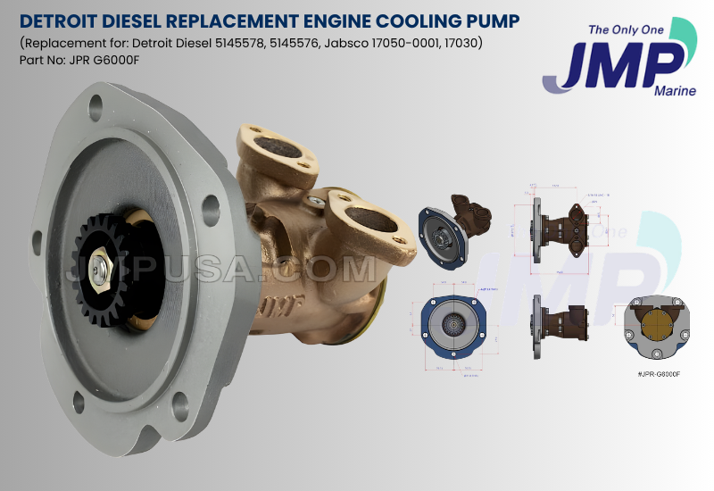 JMP Detroit Diesel Replacement Engine Cooling Pump