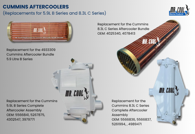 New Replacement Cummins Aftercooler Cores and Complete Assemblies