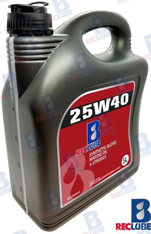 Reclube 25W40 Synthetic Blend Marine Oil 5Ltr
