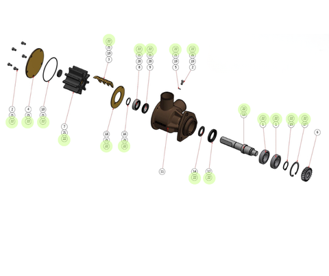 Major Kit - JPR-D4005 & JPR-D4010 (400924-0003A Pump)