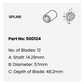 Impeller Jabsco 13554-0001 Johnson 09-812B Volvo D3
