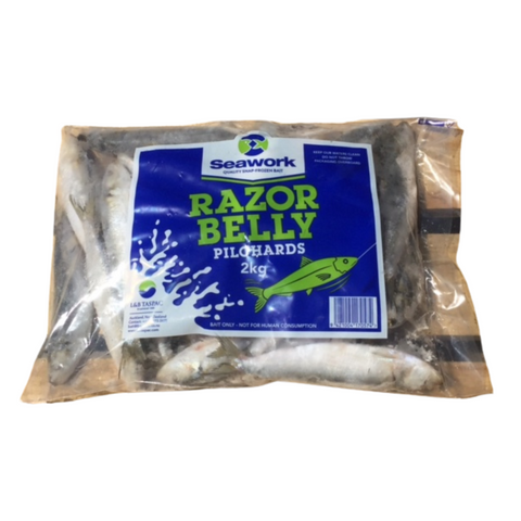 Seawork Frozen Razorbelly Pilchards 2KG Pack