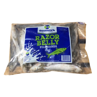 Seawork Frozen Razorbelly Pilchards 2KG Pack