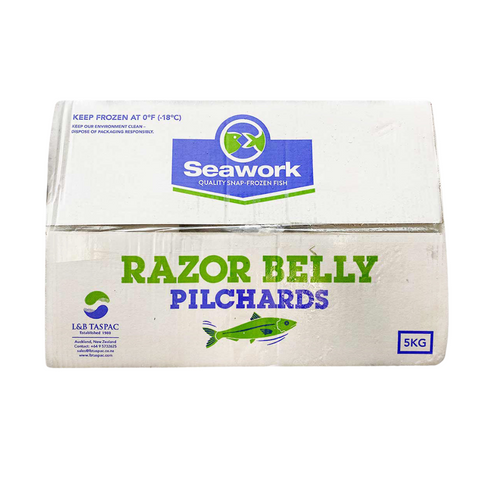 Seawork Frozen Razorbelly Pilchards 5KG Box