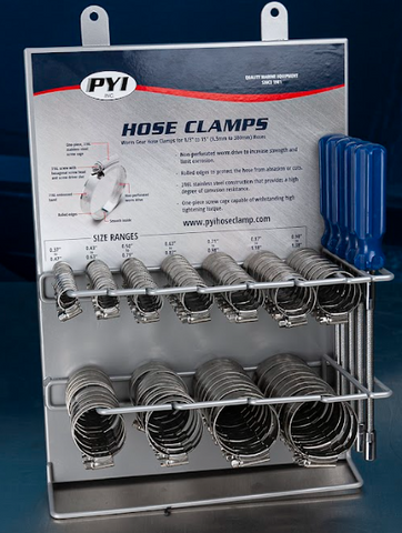 Hose Clamp Wire Rack display Kit (with clamps and 4 Drivers)