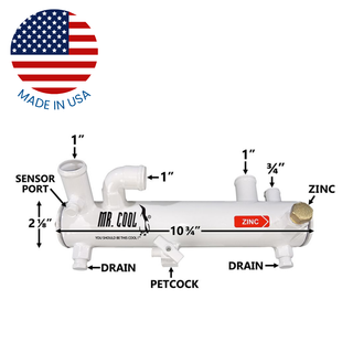 Onan Heat Exchanger MDKD & MDKB (With Sensor Port)