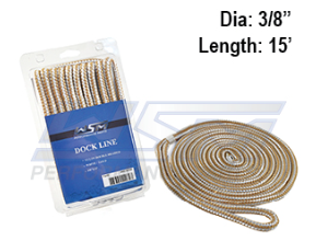 Docking Line Gold 9.5mm X 4.6M (3/8" X 15 Ft)