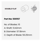 Impeller Jabsco 50461-1001 Malibu Double Flat Drive