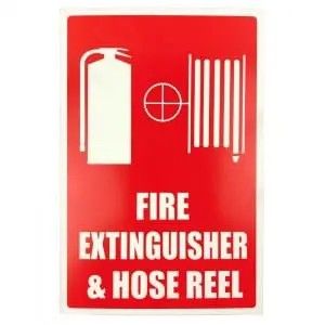 90Deg hose reel & hydrant sign
