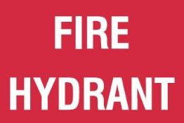 Fire Hydrant Location Sign