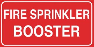 F.Sprinkler booster sign