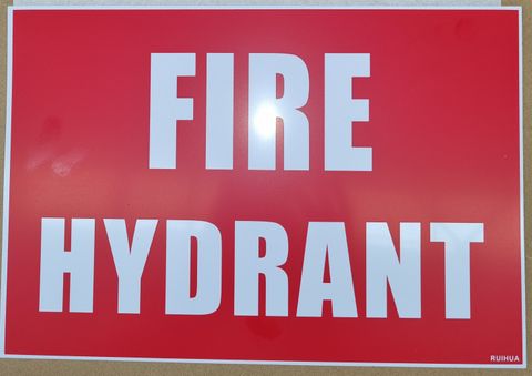 Fire Hydrant PVC Medium sign