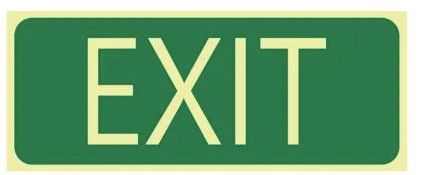 Exit sign S/Adhesive 285x140
