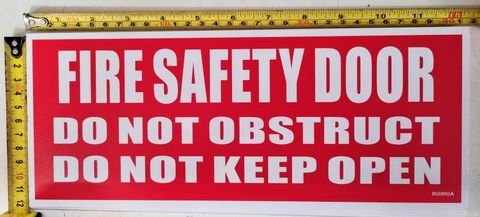 self adhesive fire safety door