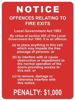 Offences  Fire Exit