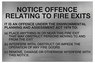 Offes Relating Fire Exit Silve