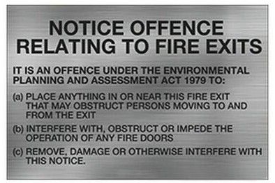 Offes Relating Fire Exit Silve