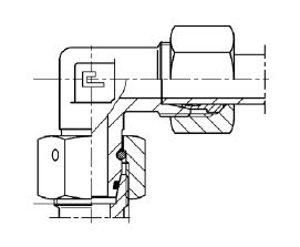 M30X2.0 METRIC M X M30X2.0 (20S) METRIC F 90 DEG ELBOW STL
