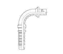 20 mm STANDPIPE X 5/8 " HT 90 DEG HOSE TAIL STL