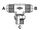 3/4" JIC M X 3/4" JIC M X 7/8" UNO M TEE ST ADPTR ADJ SC STL