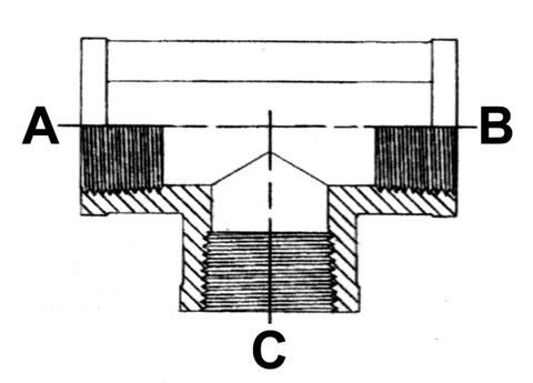 1.1/2" NPT F X 1.1/2" NPT F X 1.1/2" NPT F TEE ST ADPTR STL