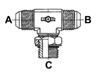 1.1/16" JIC M X 1.1/16" JIC M X 1.1/16" UNO M TEE ST ADPTR ADJ SC STL
