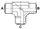 13/16" ORFS M X 13/16" ORFS M X 13/16" ORFS M TEE ST ADPTR STL