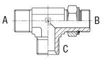 2" BSPP M X 2" BSPP M X 2" BSPP M TEE ST ADPTR ADJ STL