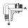 3/8" BSPP M X 1/2" JIC M 90 DEG ELBOW ST ADPTR ADJ SC STST