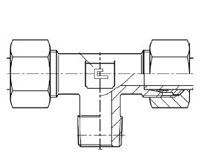 1" BSPT M X M36X2.0 (25S) METRIC M BRANCH TEE STL