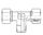 1/4" BSPT M X M16X1.5 (10L) METRIC M BRANCH TEE STL
