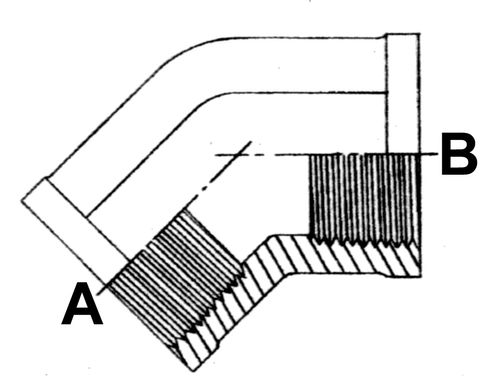 1.1/4 BSPTF X 1.1/4 BSPTF 45 ELBOW