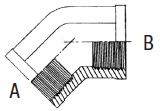 1.1/2 BSPPF X 1.1/2 BSPPF 45 ELBOW
