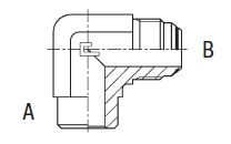 1.7/8" JIC M X 50MM B/W 90 DEG ELBOW ST ADPTR SC STL