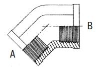 1.1/4" NPT F X 1.1/4" NPT F 45 DEG ELBOW ST ADPTR STL