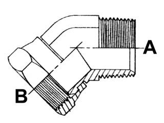 1 BSPT X 1 BSPPFSV 45 ELBOW