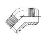 1.1/4" NPT M X 1.5/8" JIC M 45 DEG ELBOW ADPTR SC STST