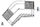 1.1/4" NPT M X 1.1/4" BSPP M 45 DEG ELBOW ST ADPTR STL