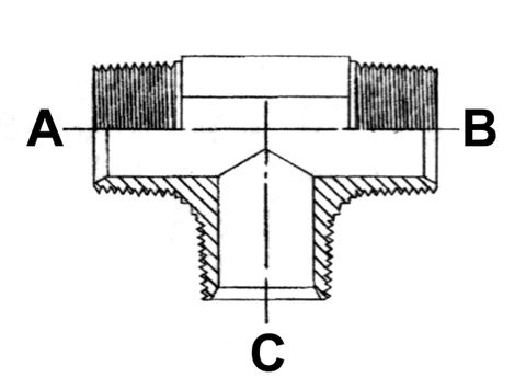 3/4 NPT MALE TEE