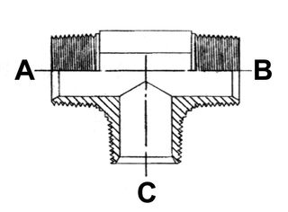 1/2 NPT MALE TEE
