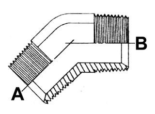 1/4 BSPT X 1/4 BSPT 45 ELBOW