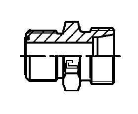 1.11/16" ORFS M X M42X2.0 (30S) METRIC M STR ADPTR STL
